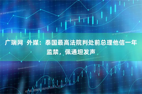 广瑞网  外媒：泰国最高法院判处前总理他信一年监禁，佩通坦发声