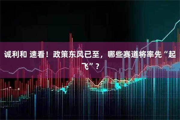 诚利和 速看！政策东风已至，哪些赛道将率先“起飞”？