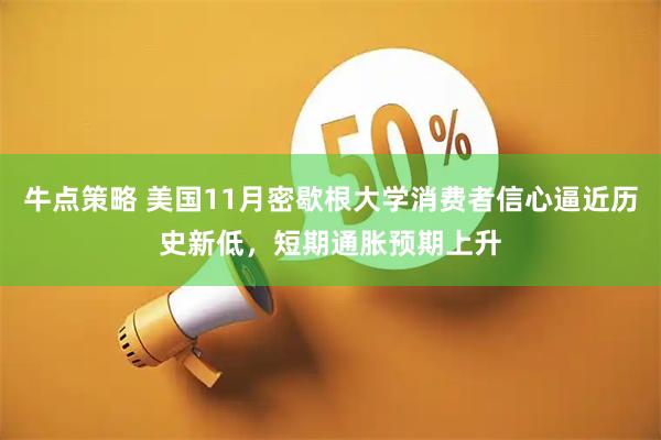 牛点策略 美国11月密歇根大学消费者信心逼近历史新低，短期通胀预期上升