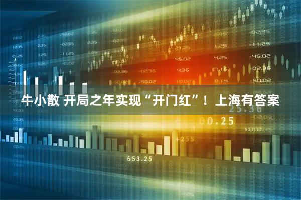牛小散 开局之年实现“开门红”！上海有答案